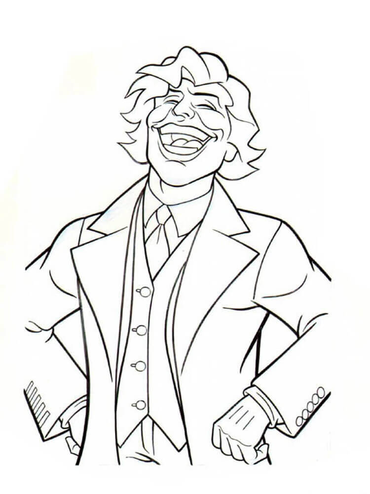 Dibujo de Joker Divertido para Colorear y Imprimir