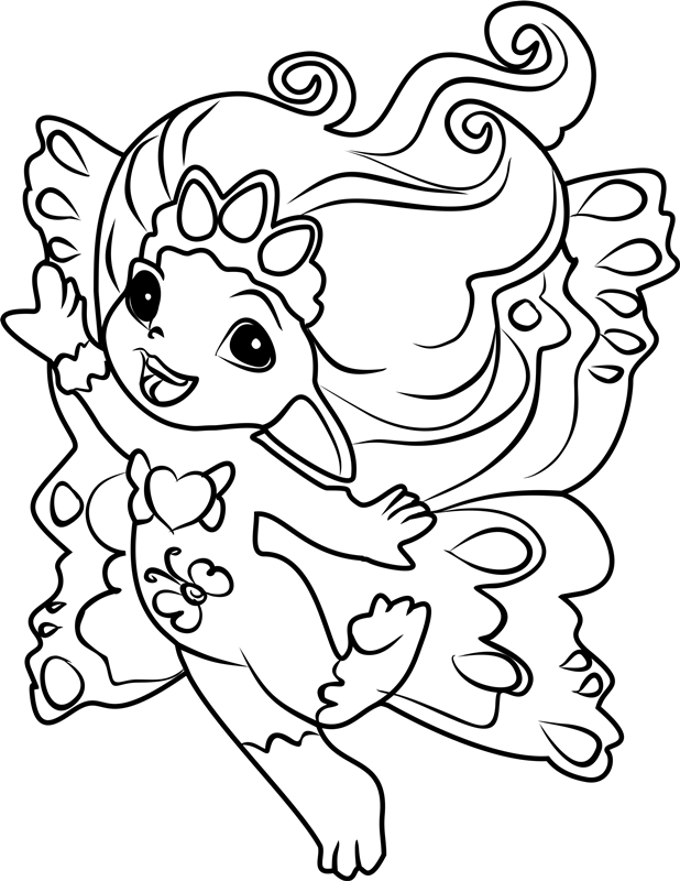 Dibujo de ¡Feliz Princesa Crystella para Colorear y Imprimir