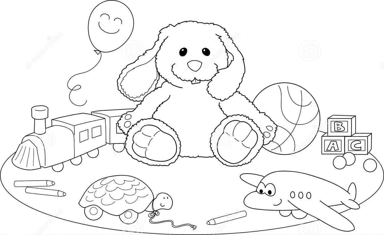 Dibujo de Juguete Kawaii para Colorear y Imprimir