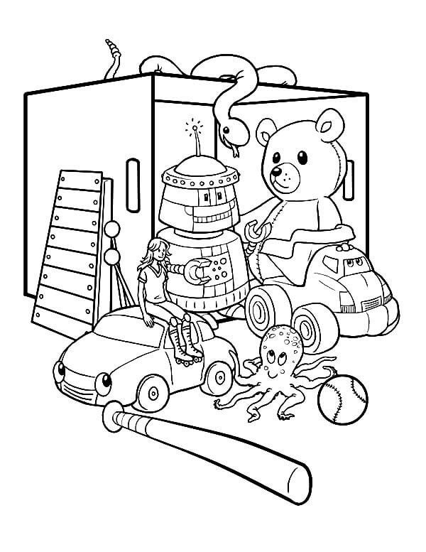 Dibujo de Juguete Lindo para Colorear y Imprimir