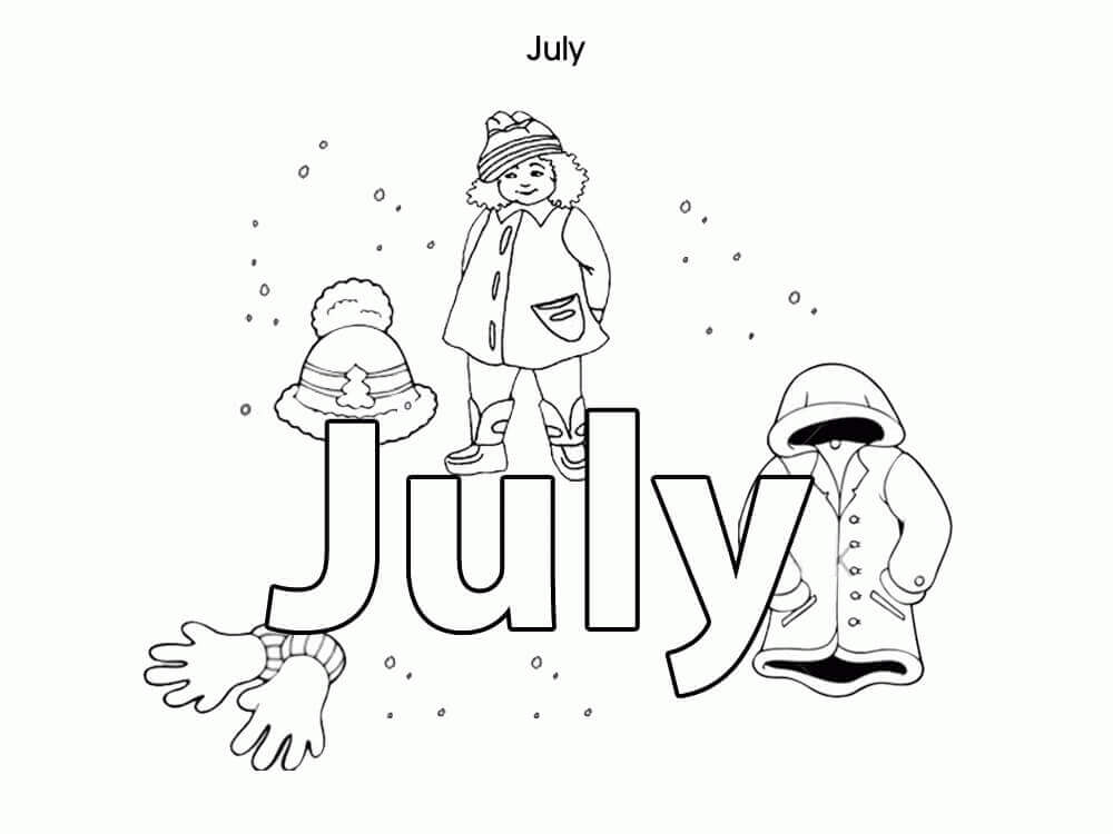 Dibujo de Niños Con Julio para Colorear y Imprimir