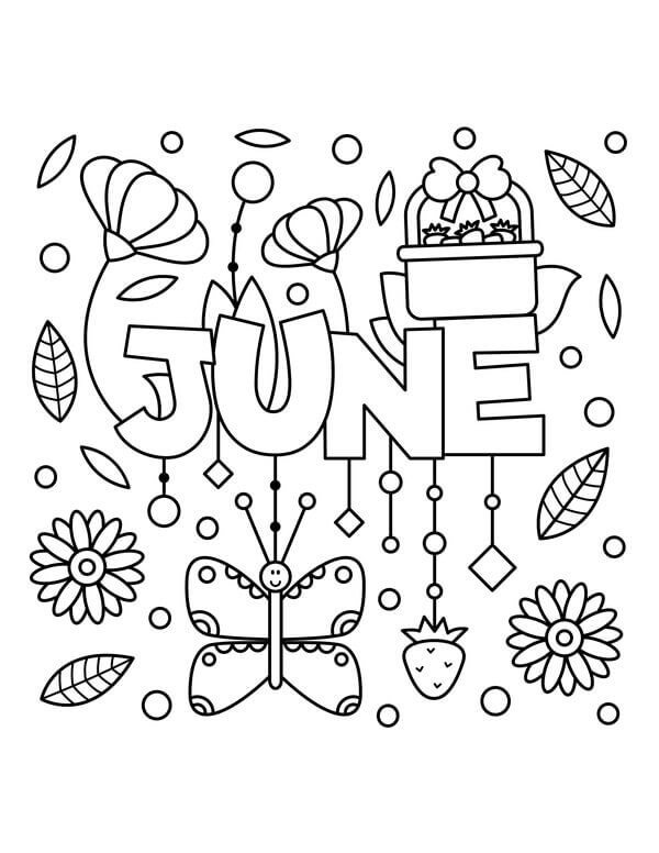 Dibujo de 1 de Junio para Colorear y Imprimir