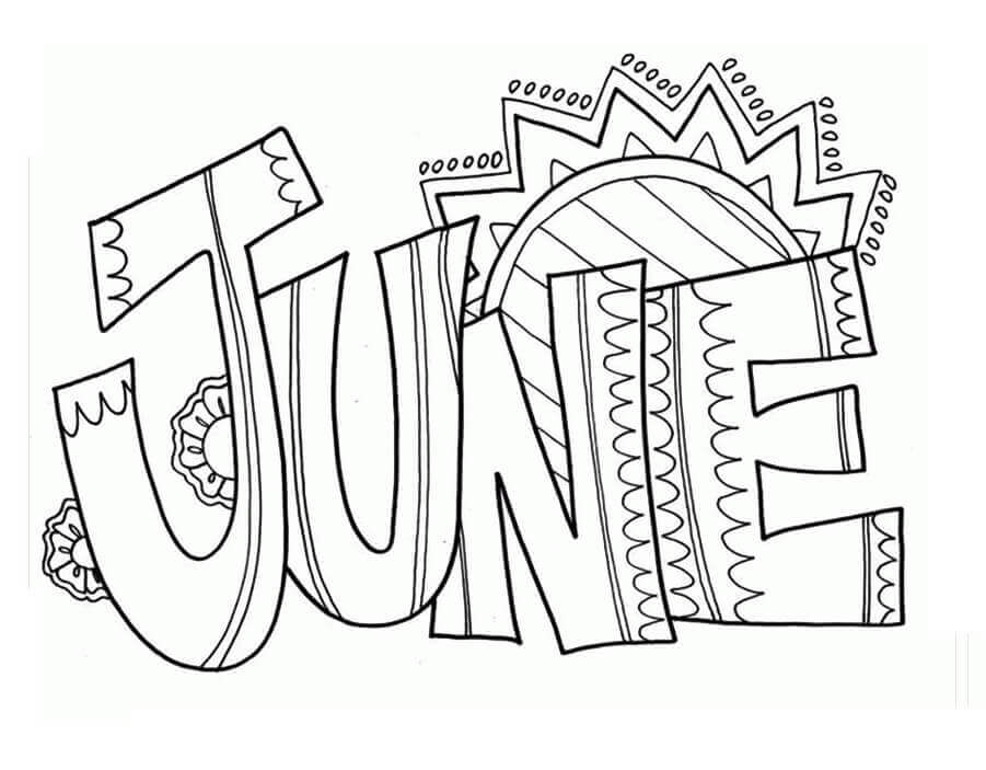Dibujo de 2 de Junio para Colorear y Imprimir