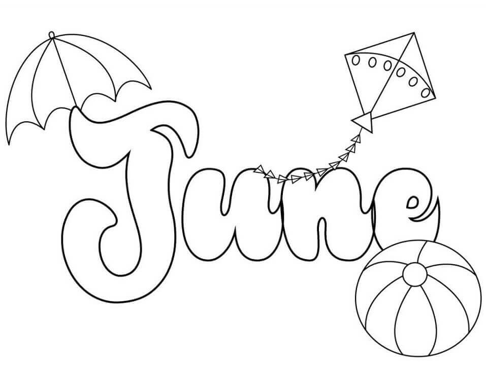 Dibujo de 3 de Junio para Colorear y Imprimir