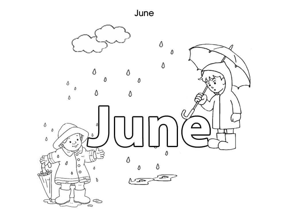 Dibujo de 4 de Junio para Colorear y Imprimir