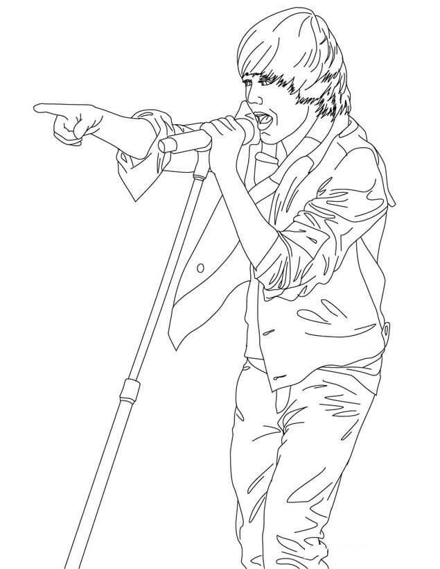 Justin Bieber para Colorear