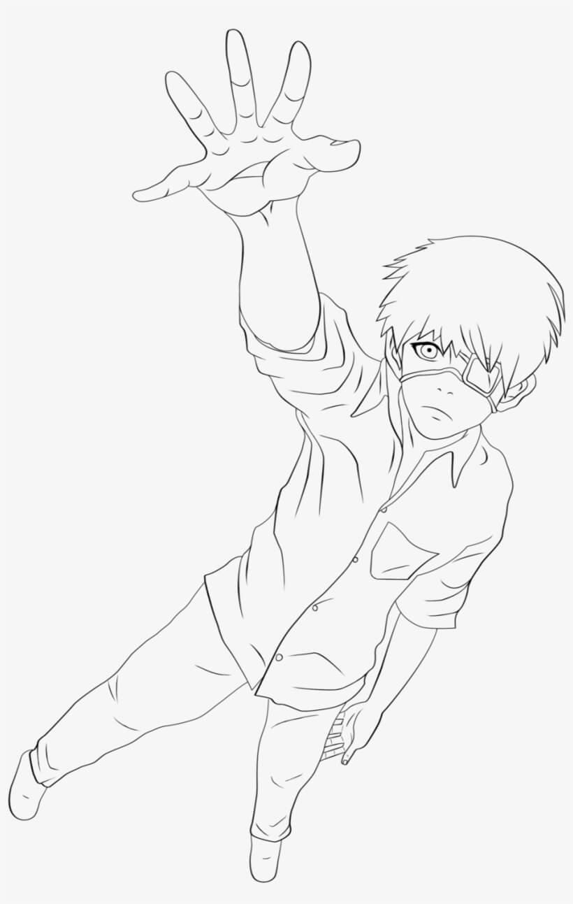 Dibujo de Rápido Tokyo Demonio Necrófago para Colorear y Imprimir