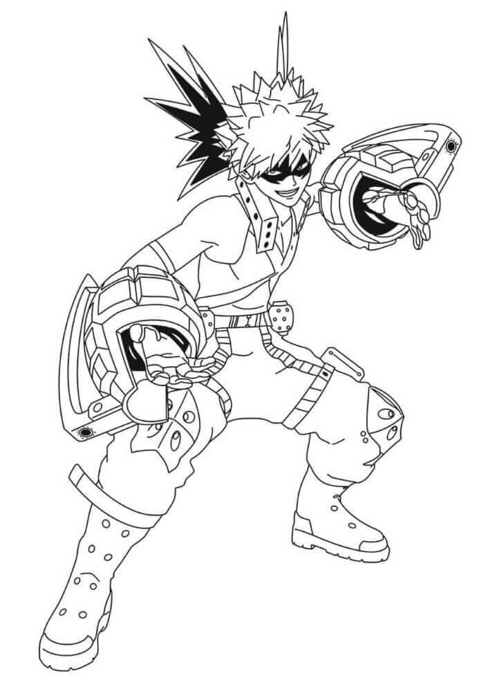Katsuki Bakugo para Colorear