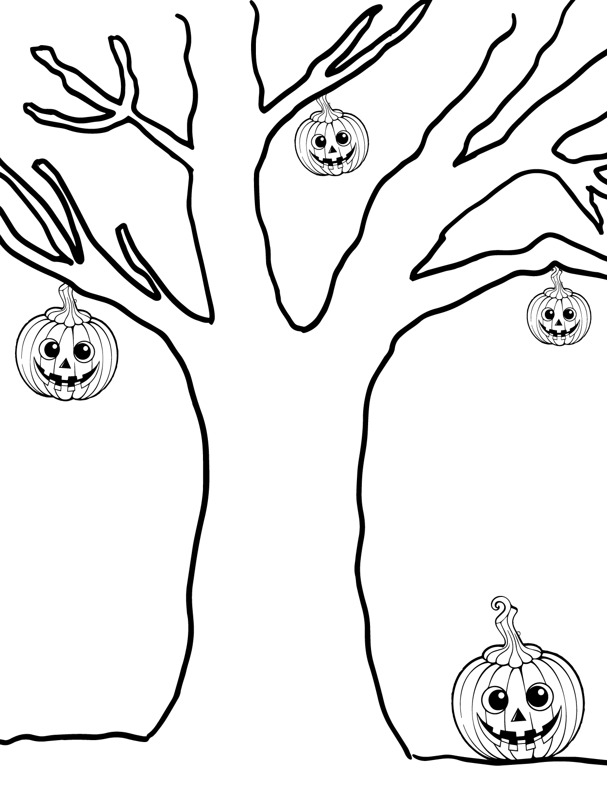 Dibujo de Kawaii Halloween 01 para Colorear y Imprimir