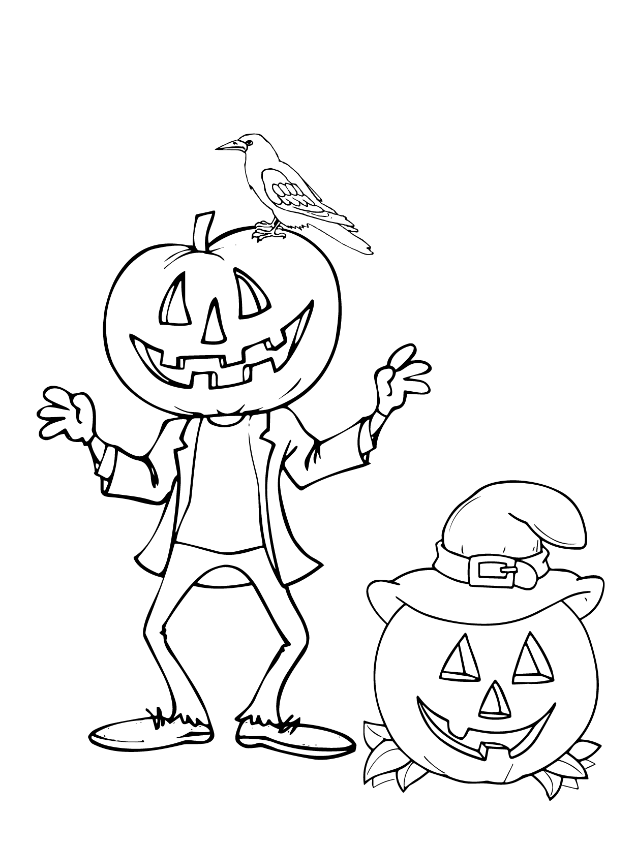 Dibujo de Kawaii Halloween 02 para Colorear y Imprimir
