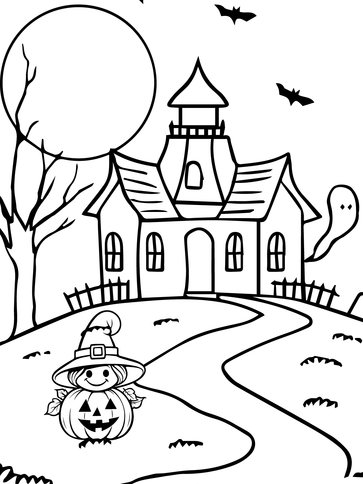 Dibujo de Kawaii Halloween 04 para Colorear y Imprimir