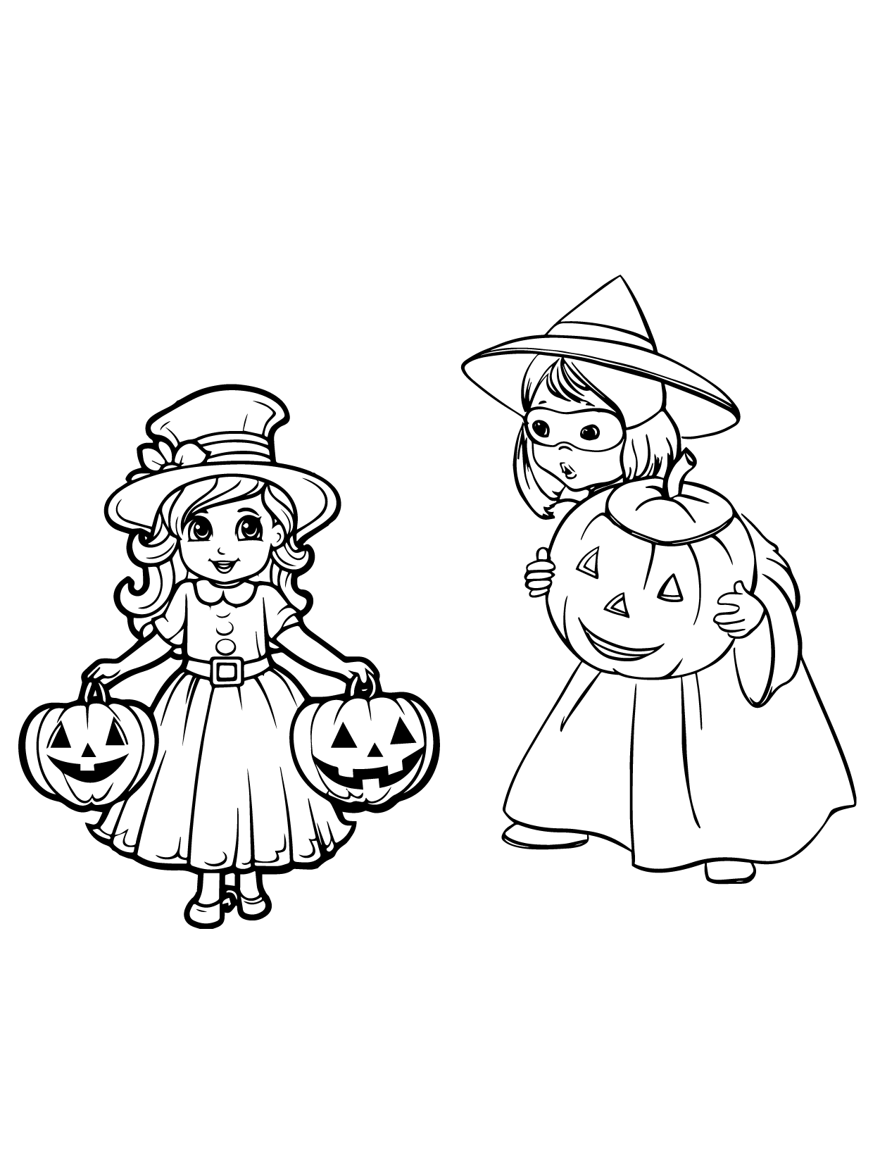 Dibujo de Kawaii Halloween 05 para Colorear y Imprimir