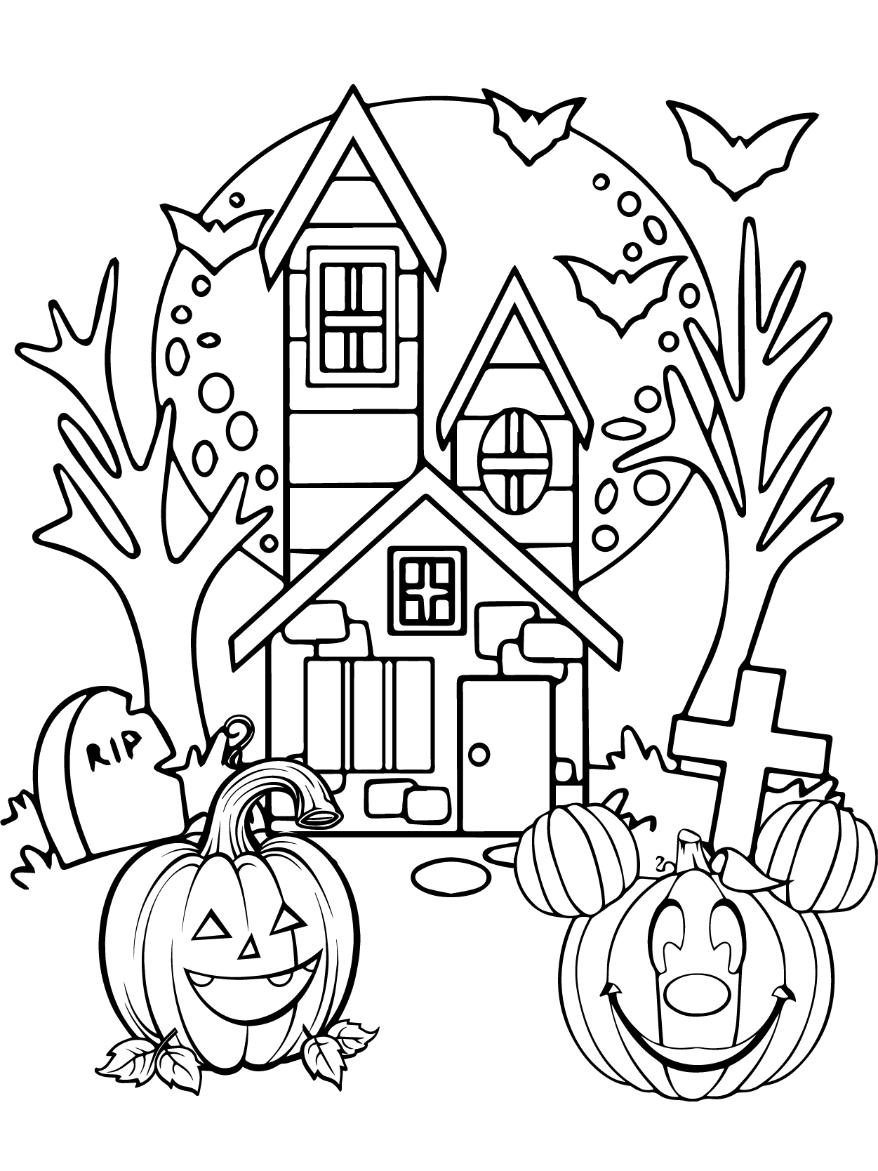 Dibujo de Kawaii Halloween 10 para Colorear y Imprimir