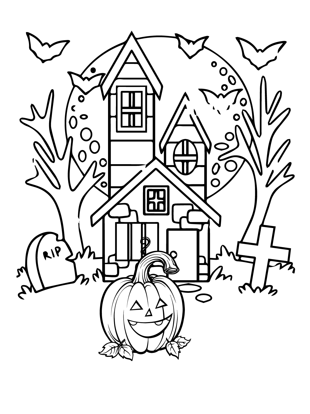 Dibujo de Kawaii Halloween 15 para Colorear y Imprimir