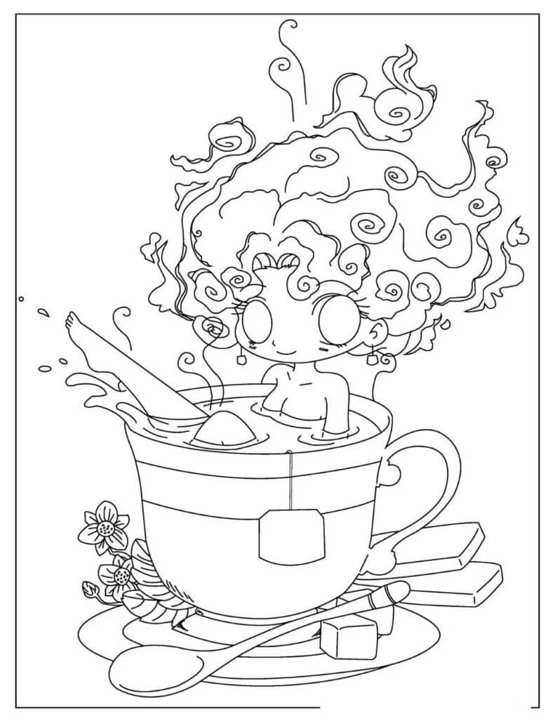 dibujo adorable kawaii para colorear