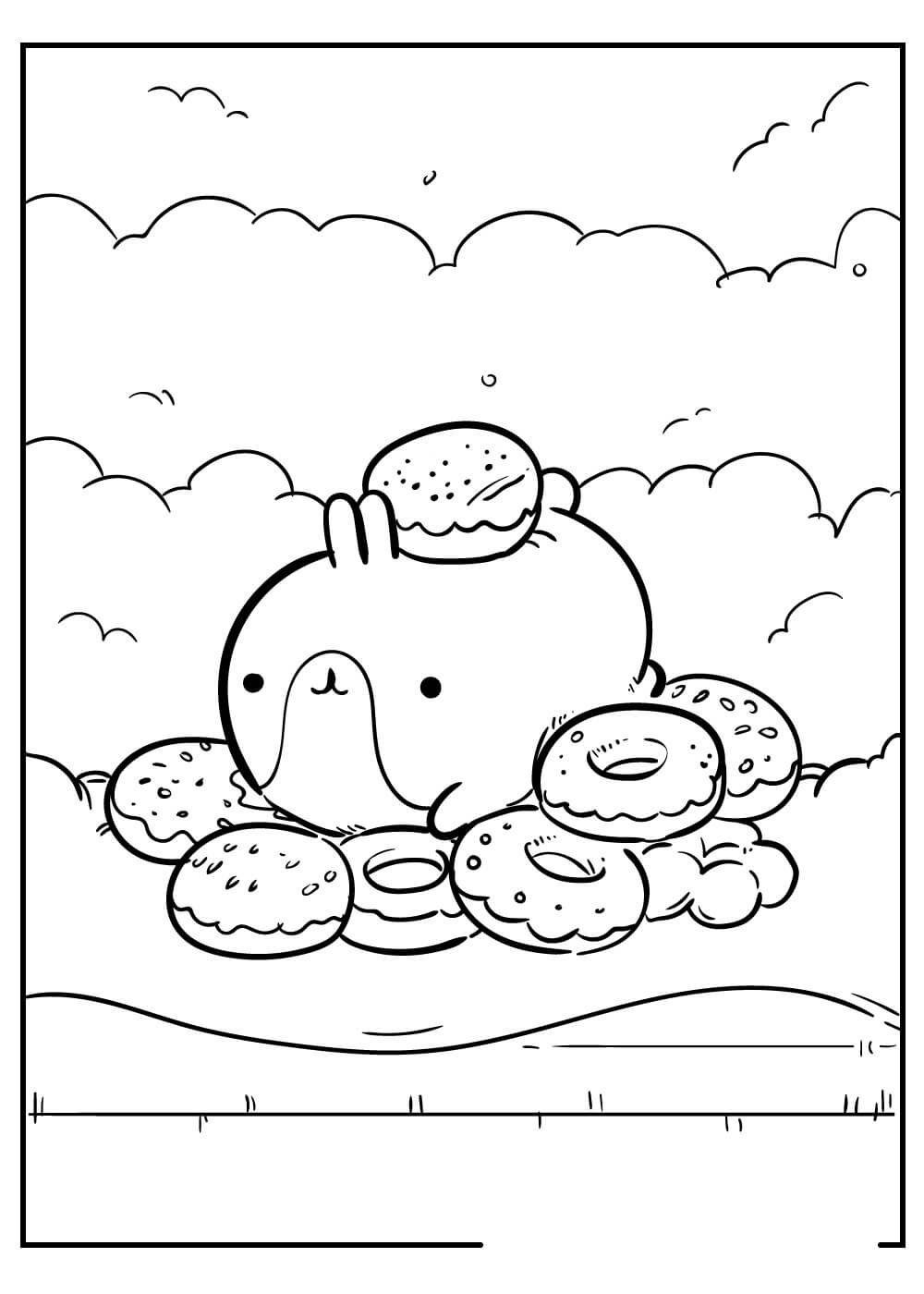 dibujo asombroso kawaii para colorear