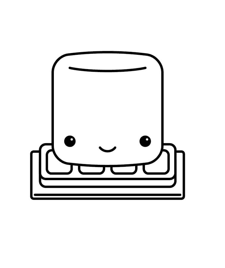 dibujo august kawaii para colorear