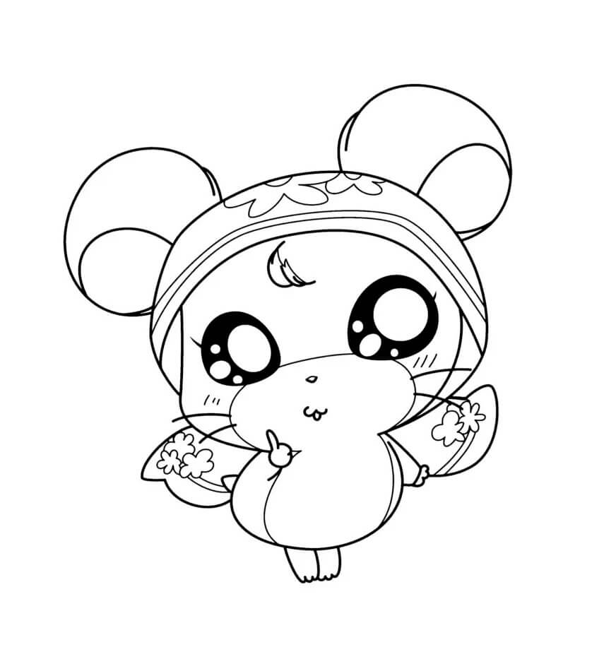 dibujo conejo impresionante kawaii para colorear