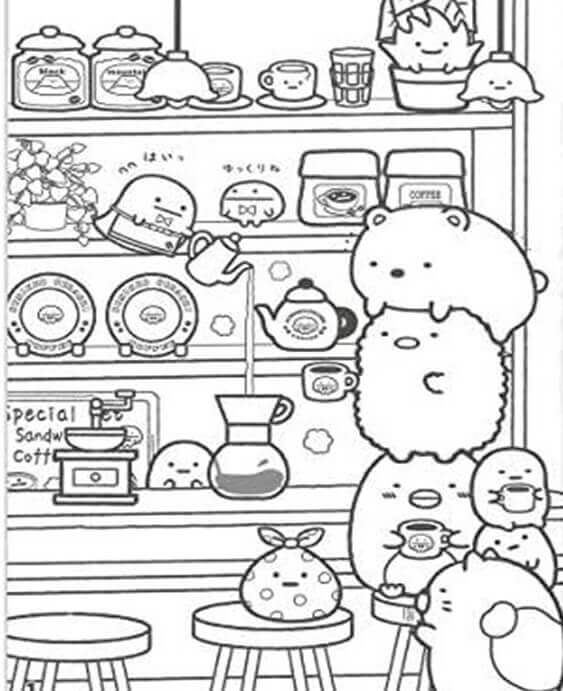 dibujo dibujos animados kawaii para colorear