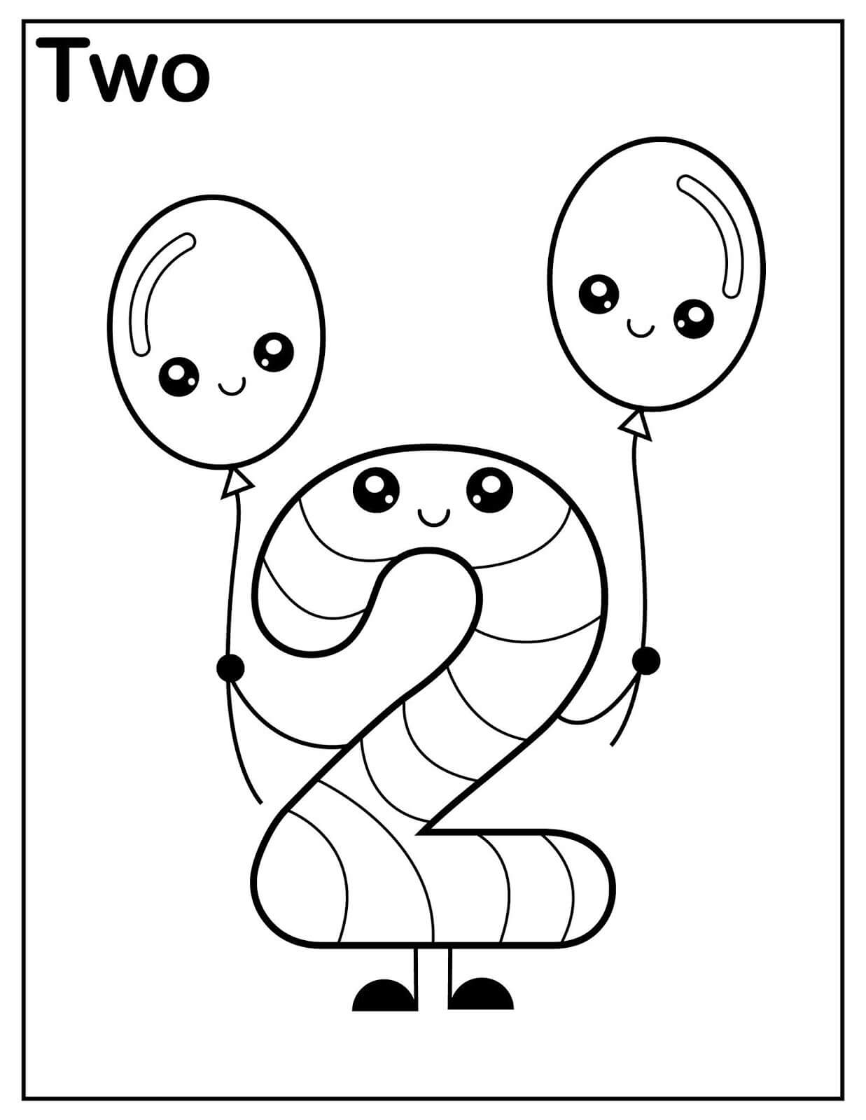 dibujo dos kawaii para colorear