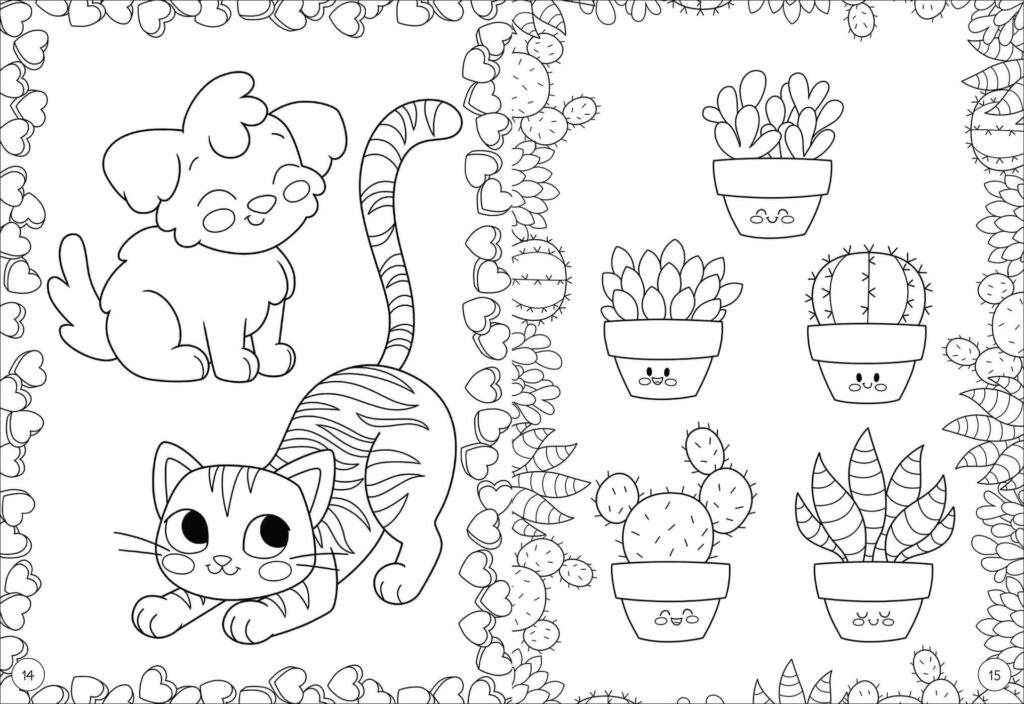 Dibujo Imprimible Kawaii Para Colorear