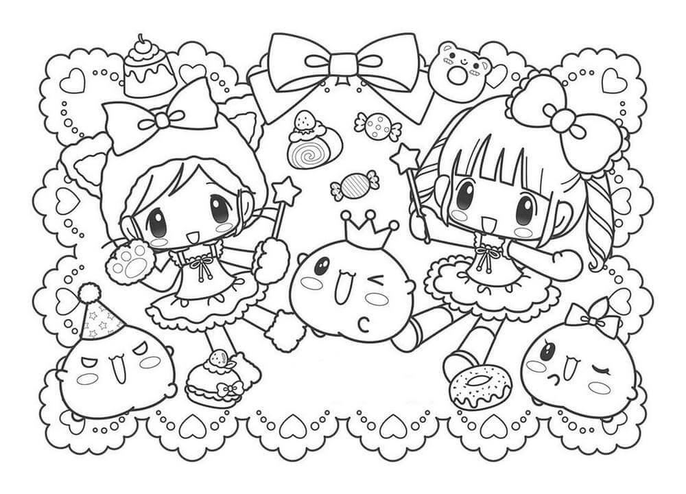 dibujo normal kawaii para colorear