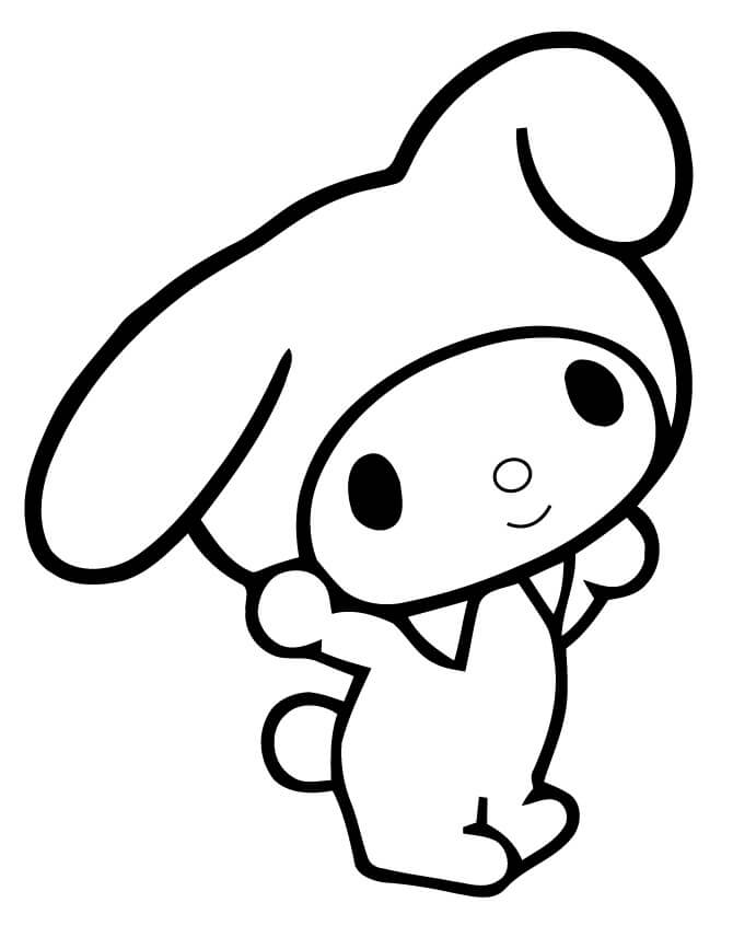 dibujo personaje kawaii para colorear