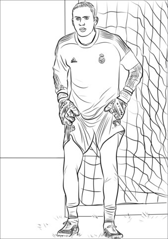 Dibujo de Portero Kevin de Bruyne para Colorear y Imprimir