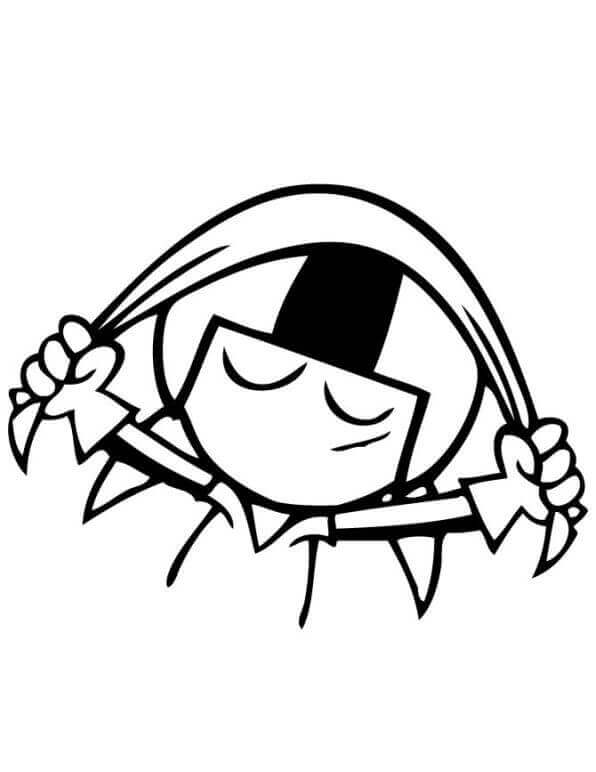 Dibujo de Casco de Limpieza Kick Buttowski para Colorear y Imprimir