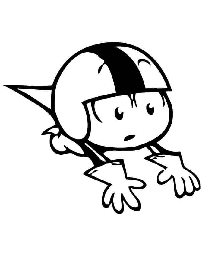 Dibujo de Sorpresa Kick Buttowski 1 para Colorear y Imprimir