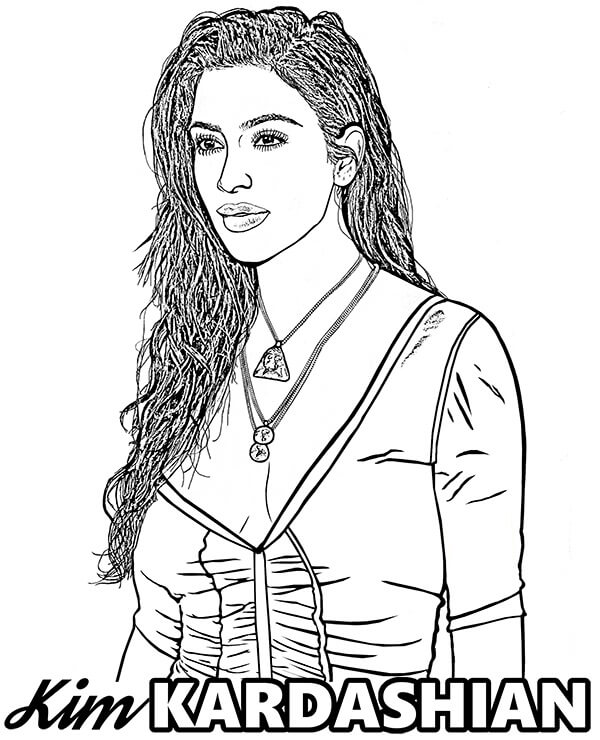 Kim Kardashian para Colorear