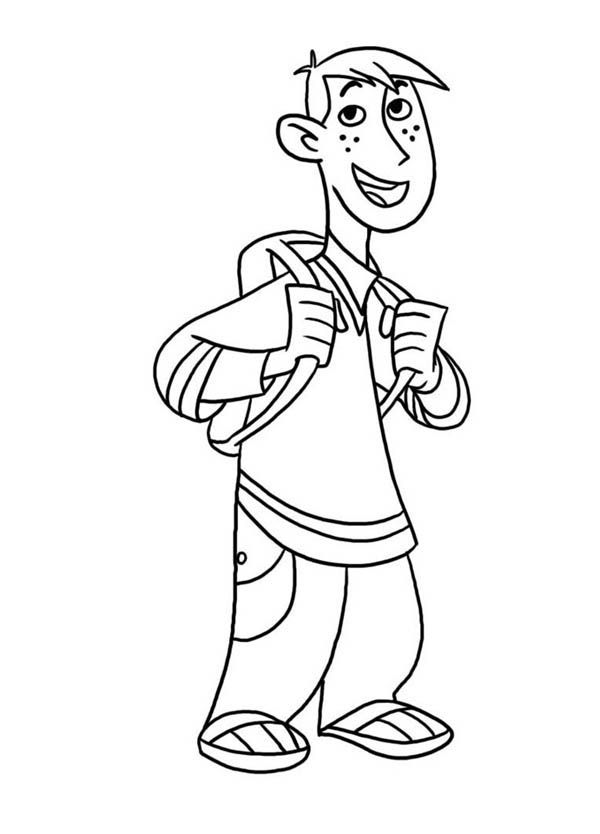 Dibujo de Divertido Ron Stoppable para Colorear y Imprimir