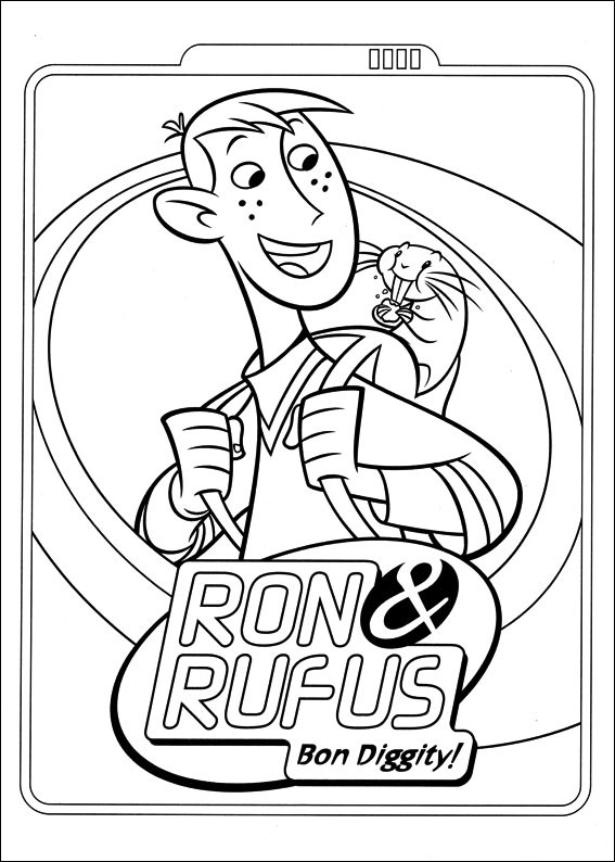 Dibujo de Ron y Hongos para Colorear y Imprimir
