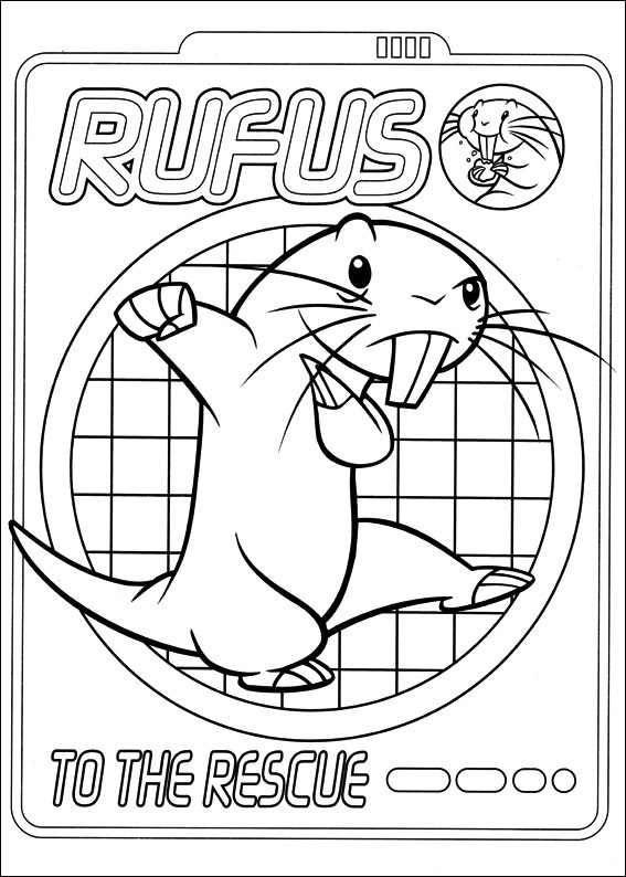 Dibujo de Rufus Al Rescate para Colorear y Imprimir
