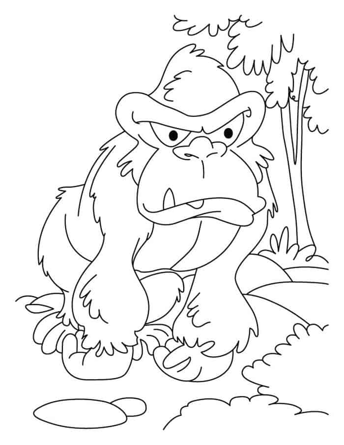 Dibujo de King Kong Estúpido para Colorear y Imprimir