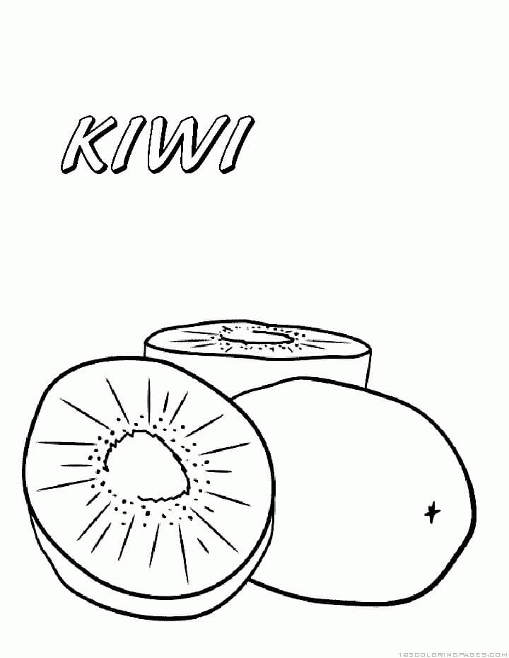 dibujo kiwi increible para colorear