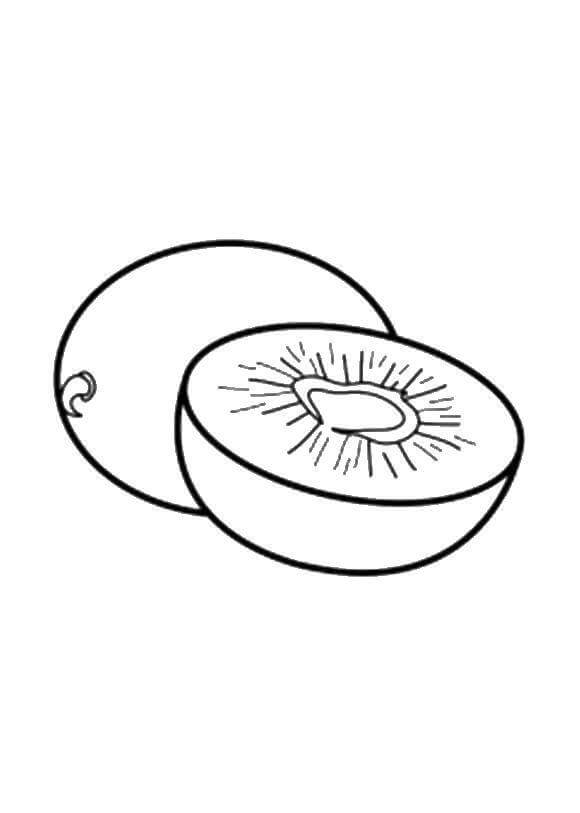 dibujo kiwi perfecto para colorear