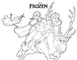 Dibujo de Anna Olaf Kristoff En Svan para Colorear y Imprimir