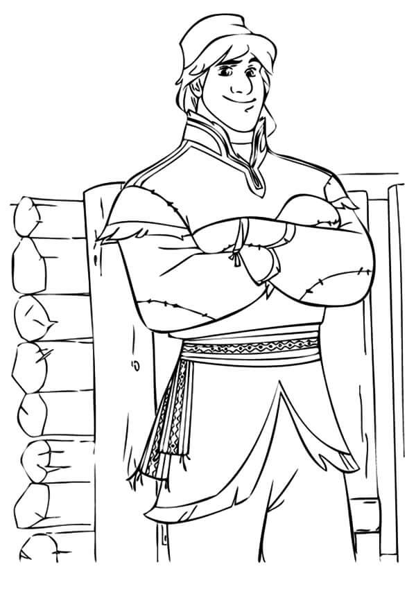 Dibujo de Genial Kristoff para Colorear y Imprimir