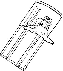 dibujo barra de chocolate dulce pdf para colorear