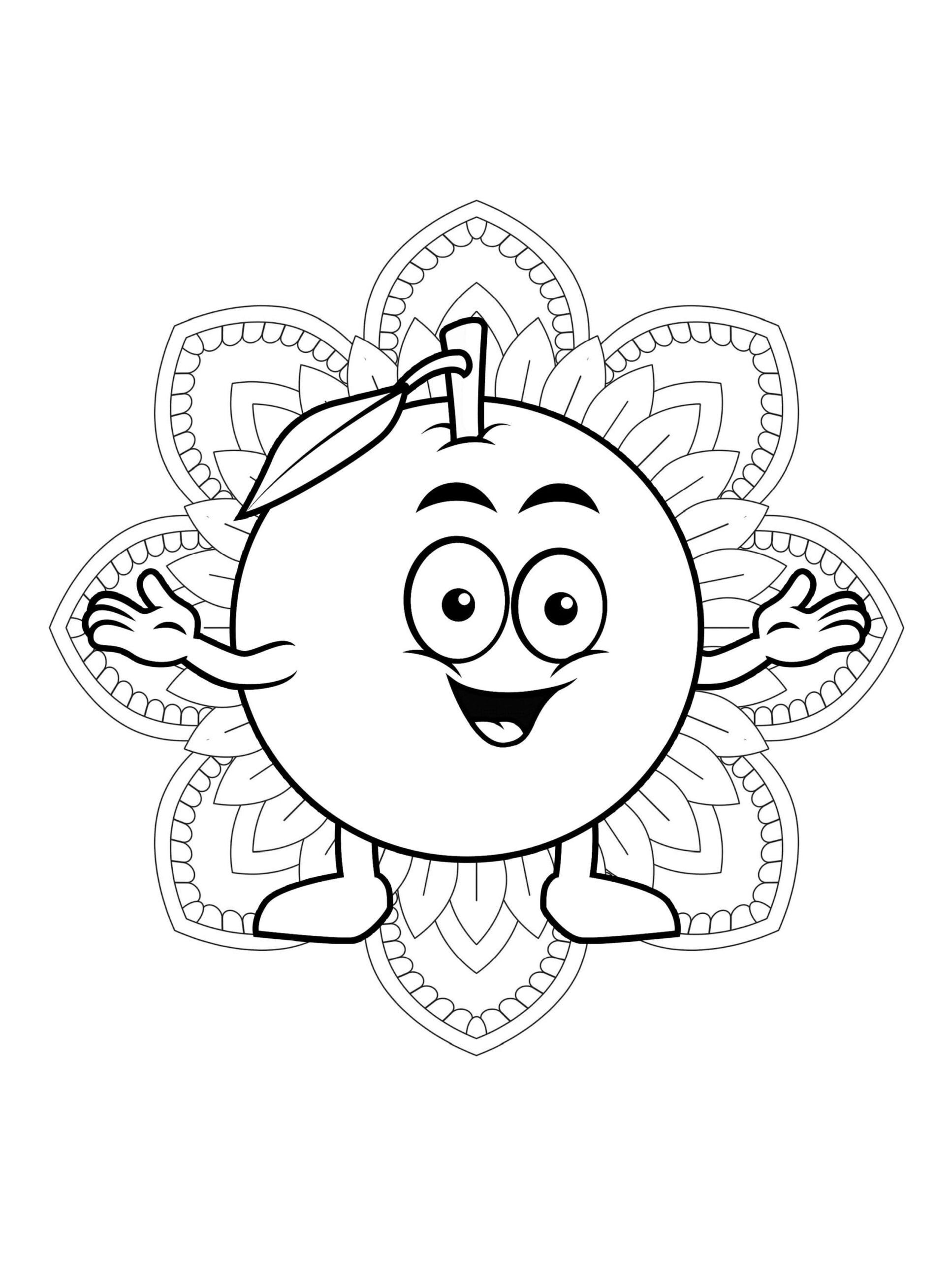 dibujo diversion kumquat scaled para colorear