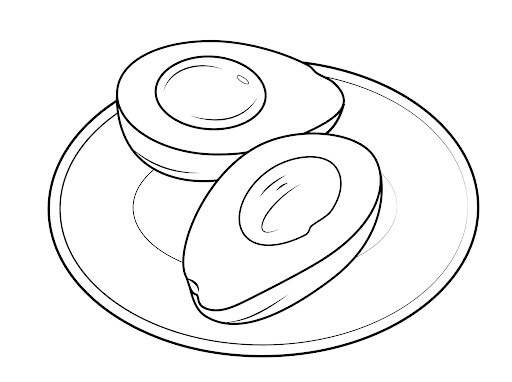 dibujo plato de kumquat para colorear