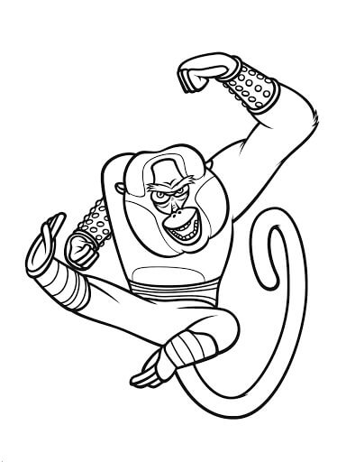 Dibujo de Maestro de Los Monos para Colorear y Imprimir