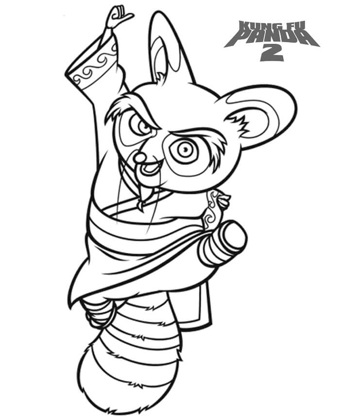 Dibujo de Maestro Shifu para Colorear y Imprimir