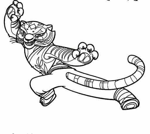 Kung Fu Panda para Colorear