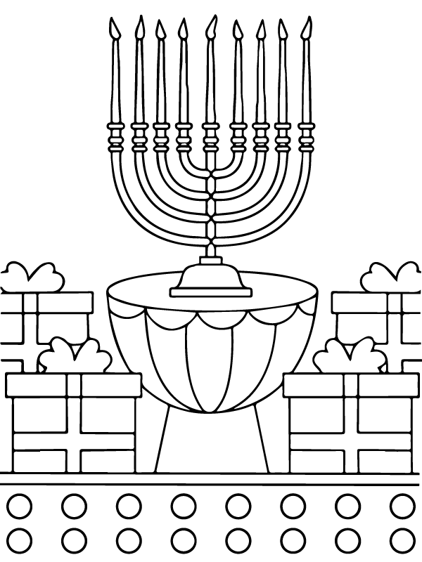 Dibujo de Pagina para Colorear Fácil de Kwanzaa para Colorear y Imprimir