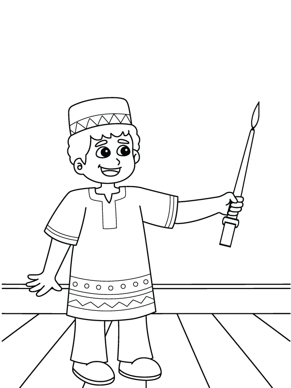Dibujo de Pagina para Colorear de Kwanzaa para Colorear y Imprimir