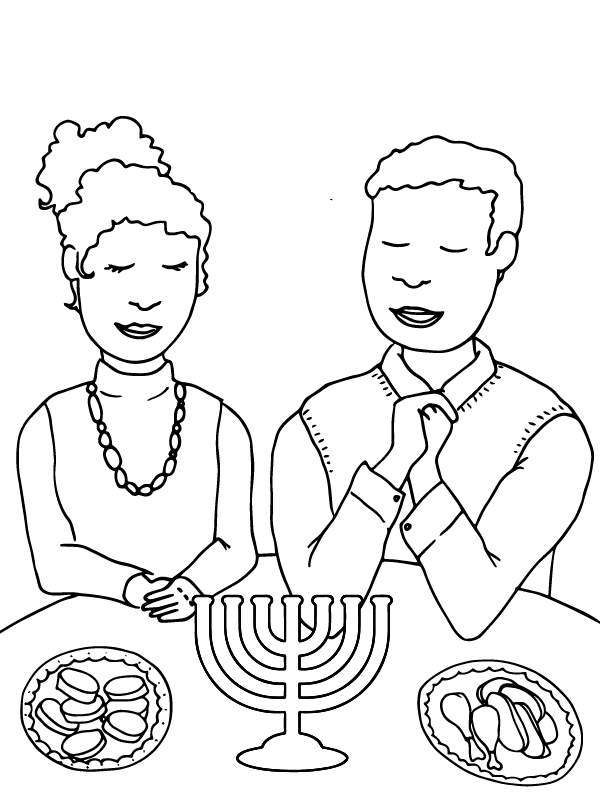 Dibujo de Pagina para Colorear de Oración En Kwanzaa para Colorear y Imprimir