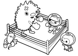 Dibujo de Boxeo de Sombras Kawazii para Colorear y Imprimir