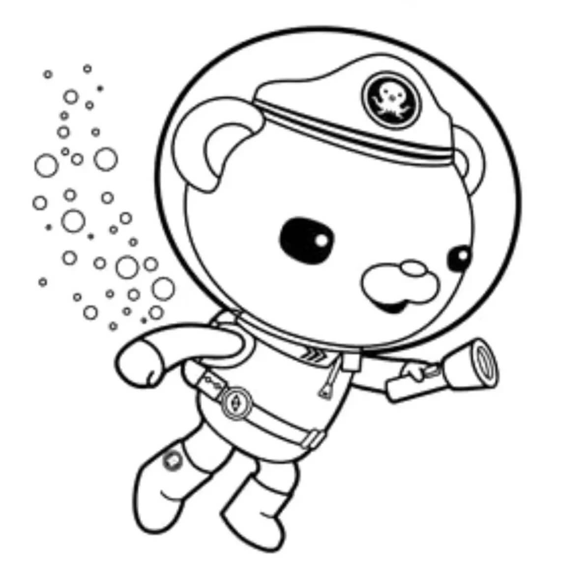 Dibujo de Kawazii Bajo El Mar para Colorear y Imprimir